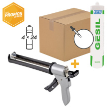 PACK PROMO 96 SILICONES NEUTRE OXIME BLANC N09 + 1 PISTOLET MASTIC H48 OFFERT